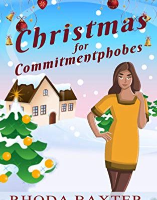 Book cover Christmas For Commitmentphobes. SE Asian girl with snowy festive background
